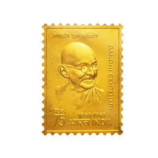 تمبر رسمی و فاخر طلای گاندی